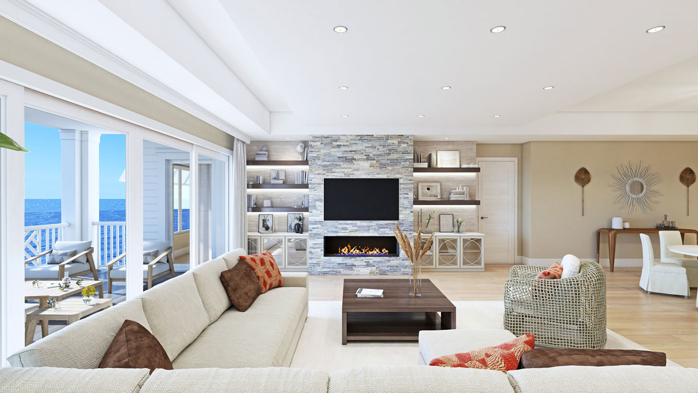 Living Room Surfsedge at Indian River Shores